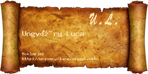 Ungváry Luca névjegykártya
